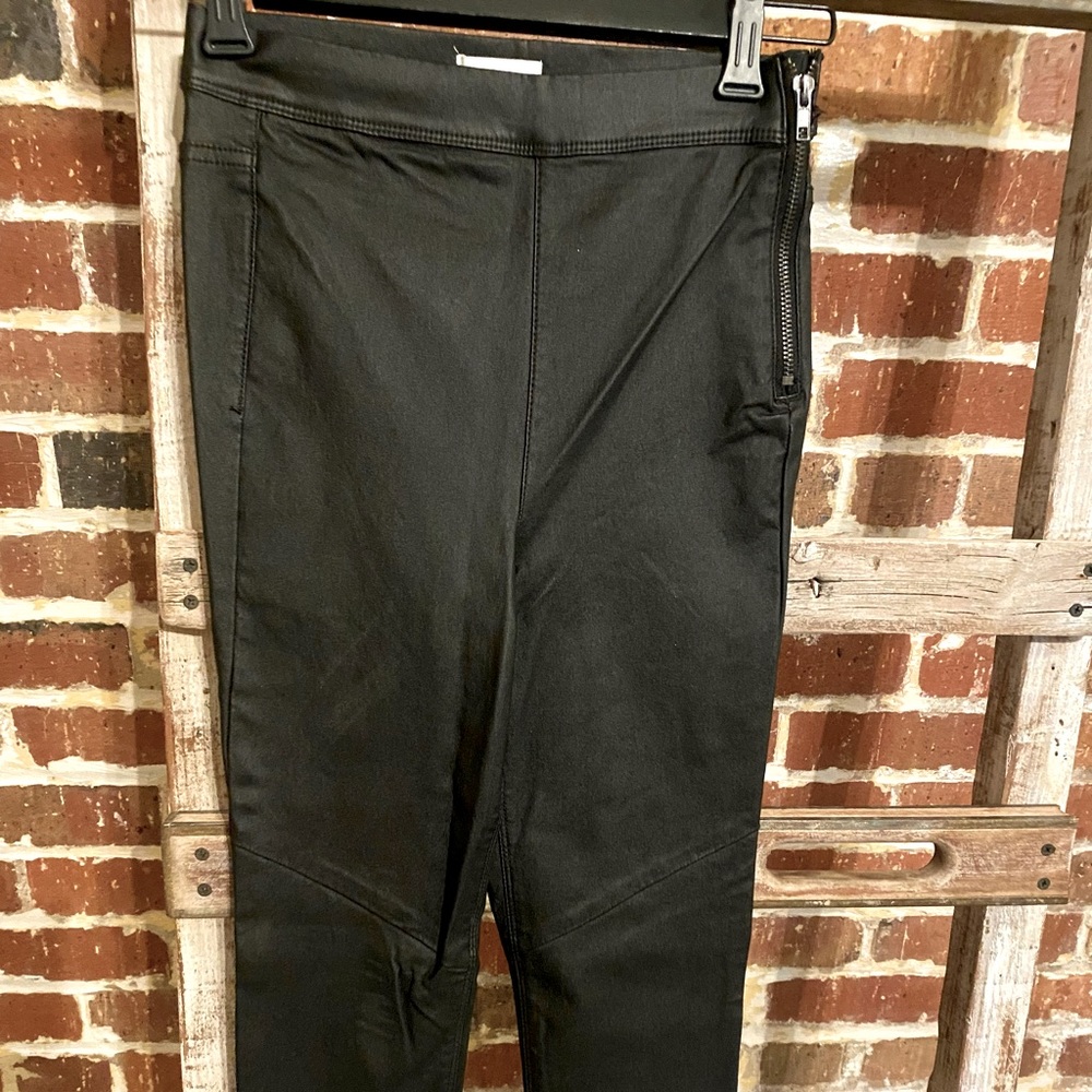 Wet leather skinny pant